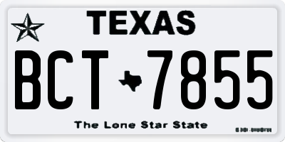 TX license plate BCT7855