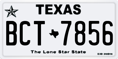 TX license plate BCT7856