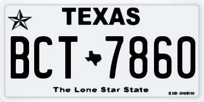 TX license plate BCT7860