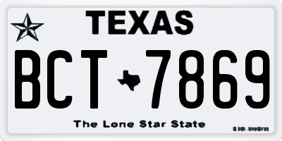 TX license plate BCT7869