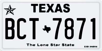 TX license plate BCT7871
