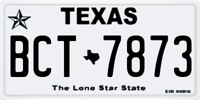 TX license plate BCT7873