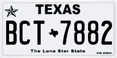 TX license plate BCT7882