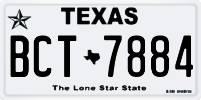 TX license plate BCT7884