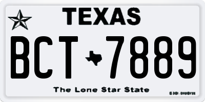 TX license plate BCT7889