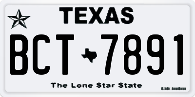 TX license plate BCT7891
