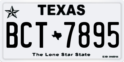 TX license plate BCT7895
