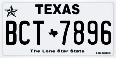 TX license plate BCT7896