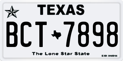 TX license plate BCT7898