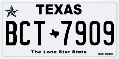 TX license plate BCT7909