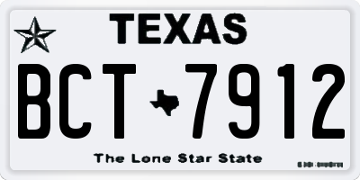 TX license plate BCT7912