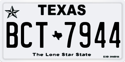 TX license plate BCT7944