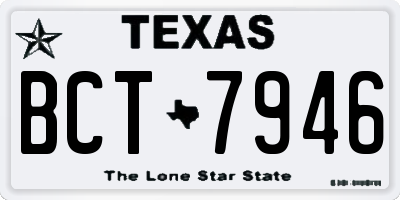 TX license plate BCT7946