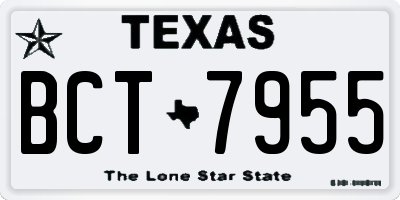 TX license plate BCT7955