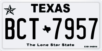 TX license plate BCT7957