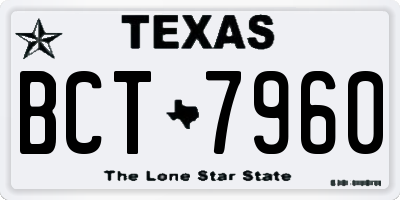 TX license plate BCT7960