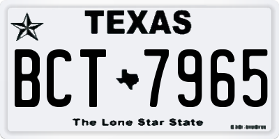 TX license plate BCT7965