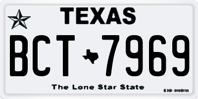 TX license plate BCT7969