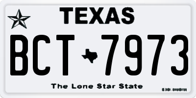 TX license plate BCT7973