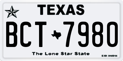 TX license plate BCT7980