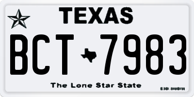 TX license plate BCT7983