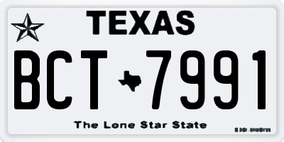 TX license plate BCT7991