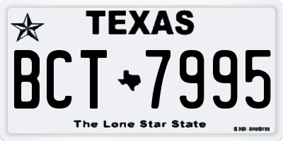 TX license plate BCT7995