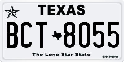 TX license plate BCT8055