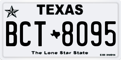 TX license plate BCT8095