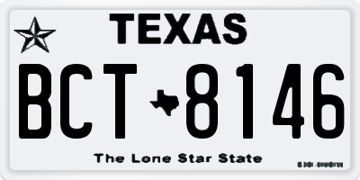 TX license plate BCT8146
