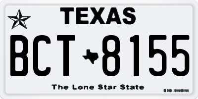 TX license plate BCT8155