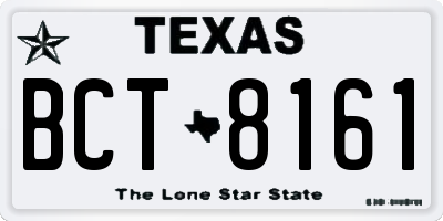 TX license plate BCT8161