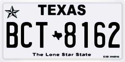 TX license plate BCT8162