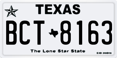 TX license plate BCT8163
