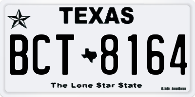 TX license plate BCT8164