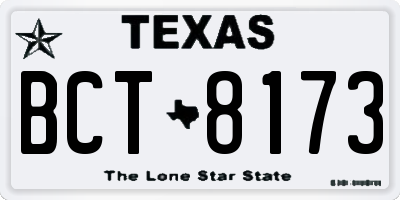 TX license plate BCT8173