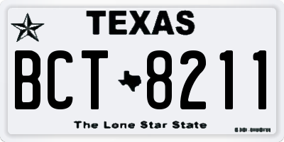 TX license plate BCT8211