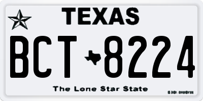 TX license plate BCT8224