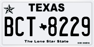 TX license plate BCT8229