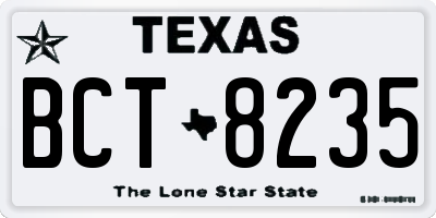 TX license plate BCT8235