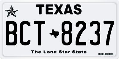 TX license plate BCT8237