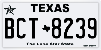 TX license plate BCT8239