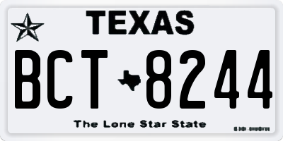 TX license plate BCT8244