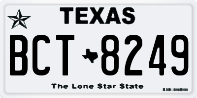 TX license plate BCT8249