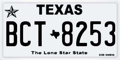TX license plate BCT8253