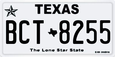 TX license plate BCT8255