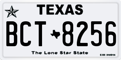 TX license plate BCT8256