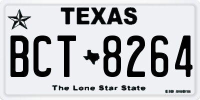 TX license plate BCT8264