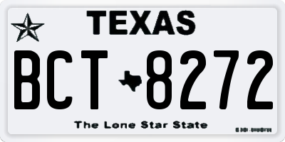 TX license plate BCT8272