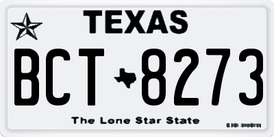 TX license plate BCT8273